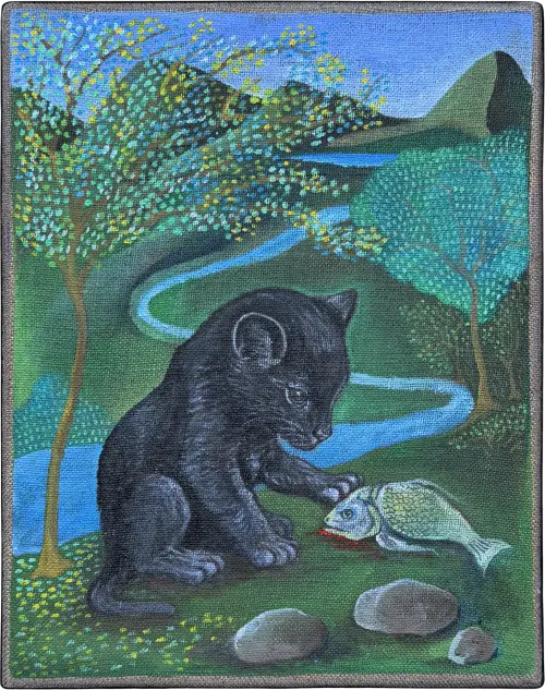 LA PANTHERE ET LE POISSON