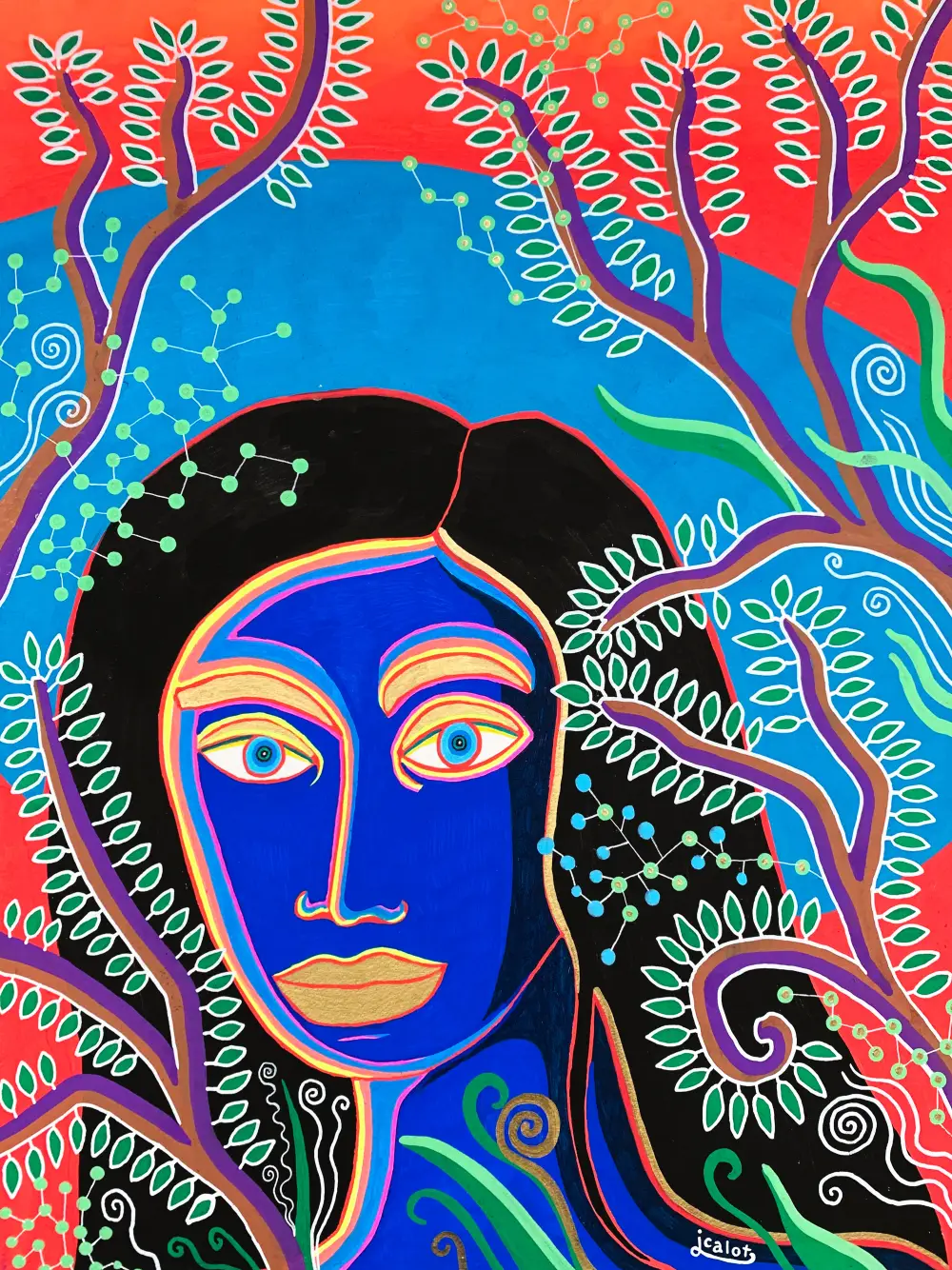 Portrait bleu