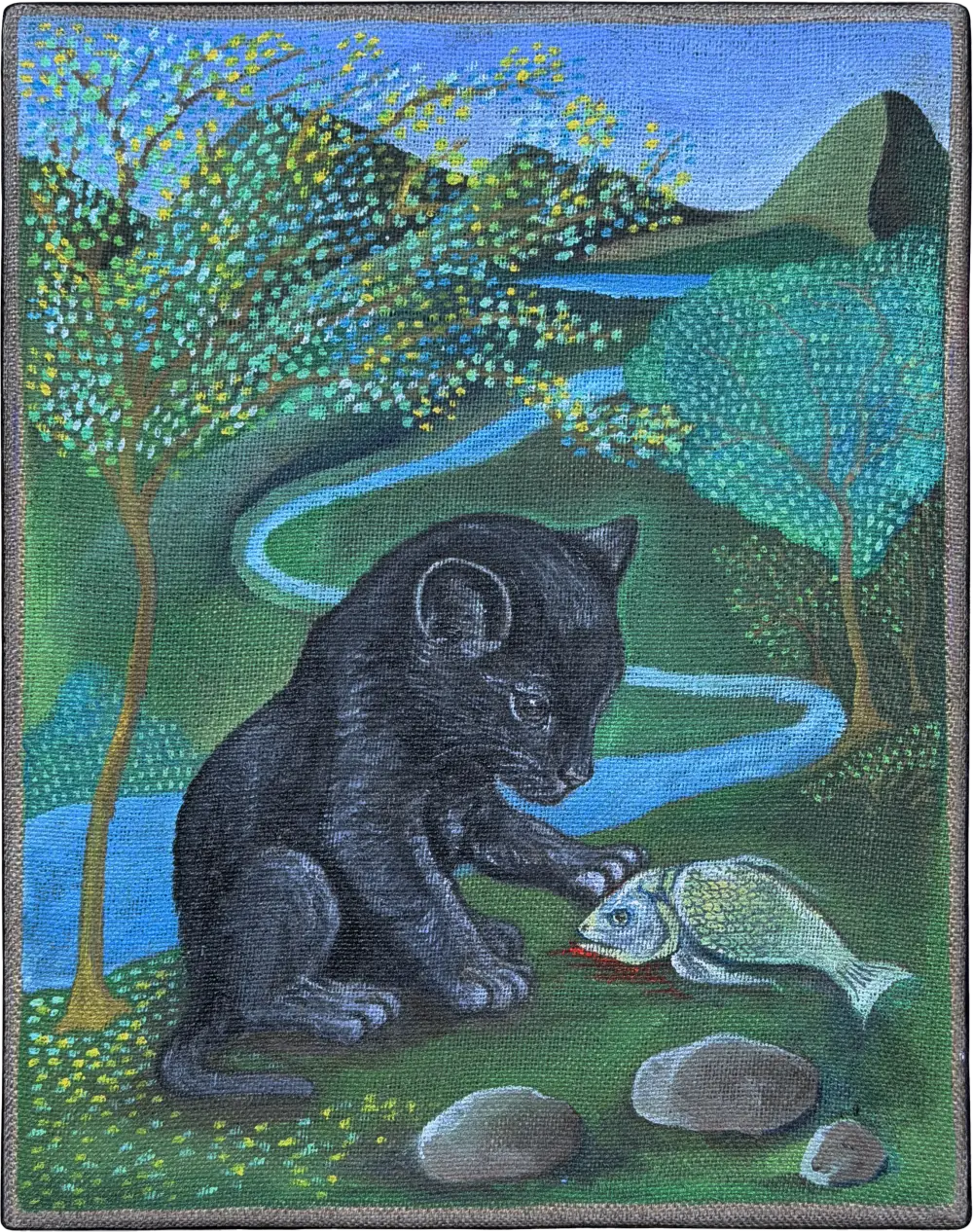 LA PANTHERE ET LE POISSON