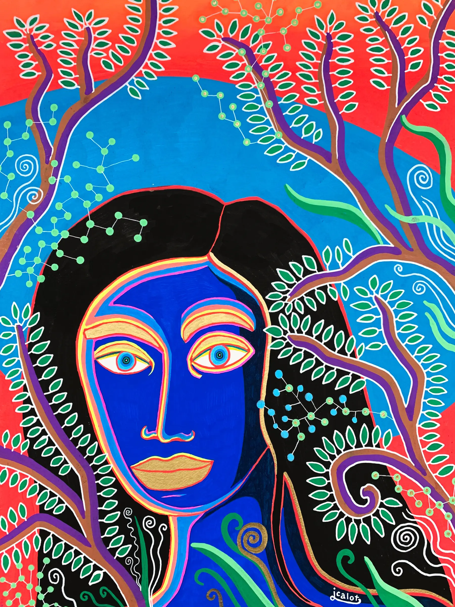 Portrait bleu